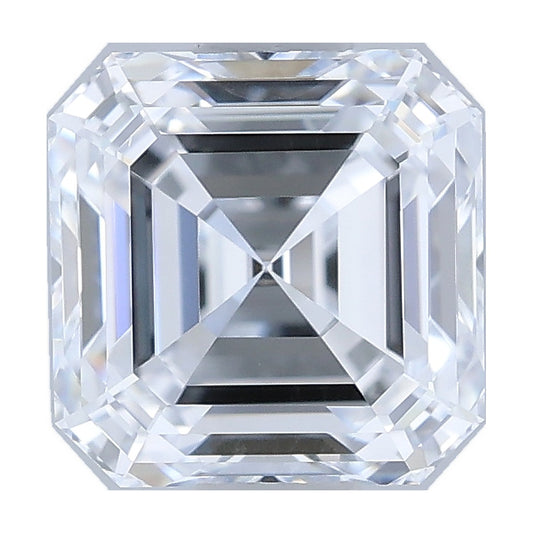 1.09 ct asscher lab-grown diamond, F color, VS1 clarity, IGI certified, still from its 360° video