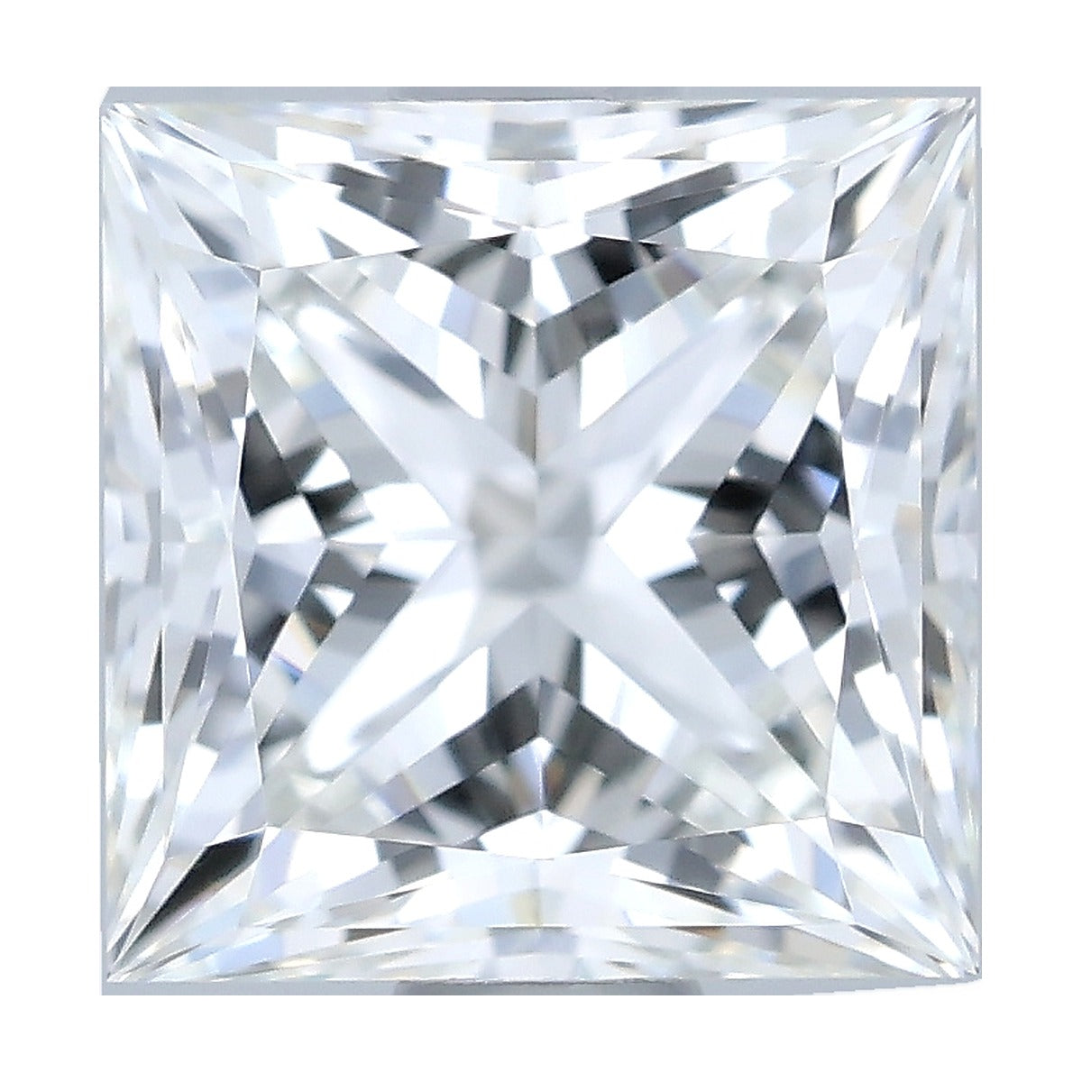 1.09 ct princess lab-grown diamond, G color, VVS2 clarity, IGI certified, still from its 360° video