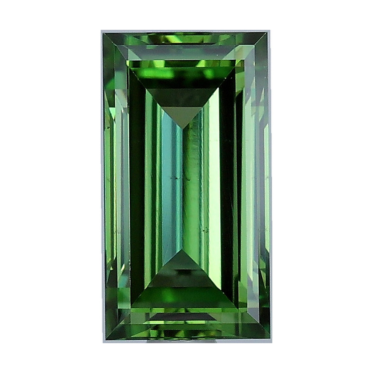 1.13 ct baguette lab-grown diamond, fancy vivid green, VS2 clarity, IGI certified, still from its 360° video