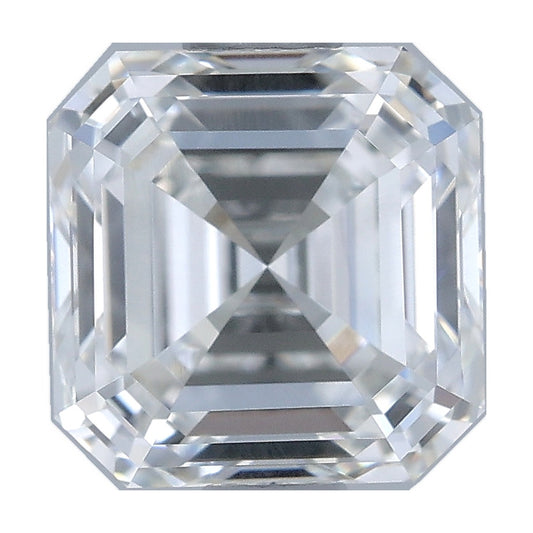 1.16 ct asscher lab-grown diamond, F color, VS2 clarity, IGI certified, still from its 360° video