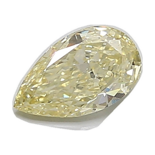 1.18 ct pear lab-grown diamond, fancy yellow, VVS2 clarity, IGI certified, still from its 360° video