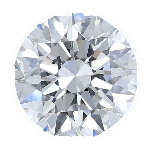 1.20 ct round lab-grown diamond, D color, VVS2 clarity, IGI certified, still from its 360° video