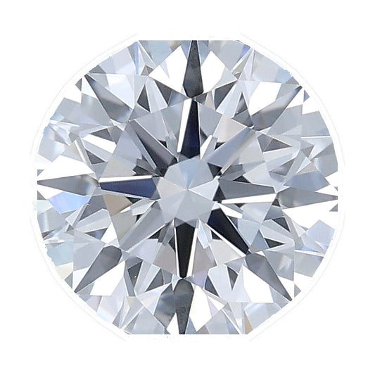 1.20 ct round lab-grown diamond, E color, VS1 clarity, IGI certified, still from its 360° video