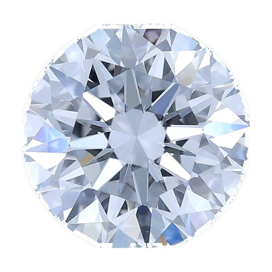1.20 ct round lab-grown diamond, E color, VVS2 clarity, IGI certified, still from its 360° video