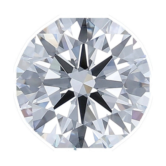 1.20 ct round lab-grown diamond, F color, VVS2 clarity, IGI certified, still from its 360° video
