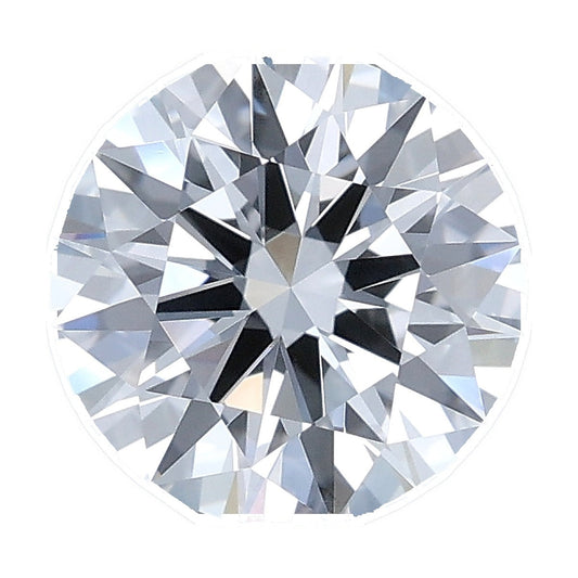 1.20 ct round lab-grown diamond, F color, VVS2 clarity, IGI certified, still from its 360° video