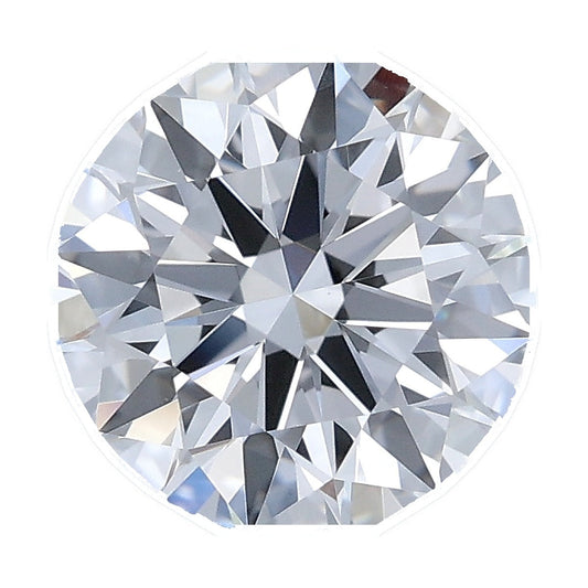 1.21 ct round lab-grown diamond, D color, VS1 clarity, IGI certified, still from its 360° video