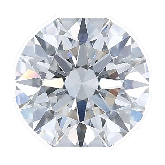 1.21 ct round lab-grown diamond, F color, VVS2 clarity, IGI certified, still from its 360° video