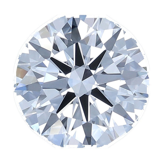 1.22 ct round lab-grown diamond, D color, VVS2 clarity, IGI certified, still from its 360° video