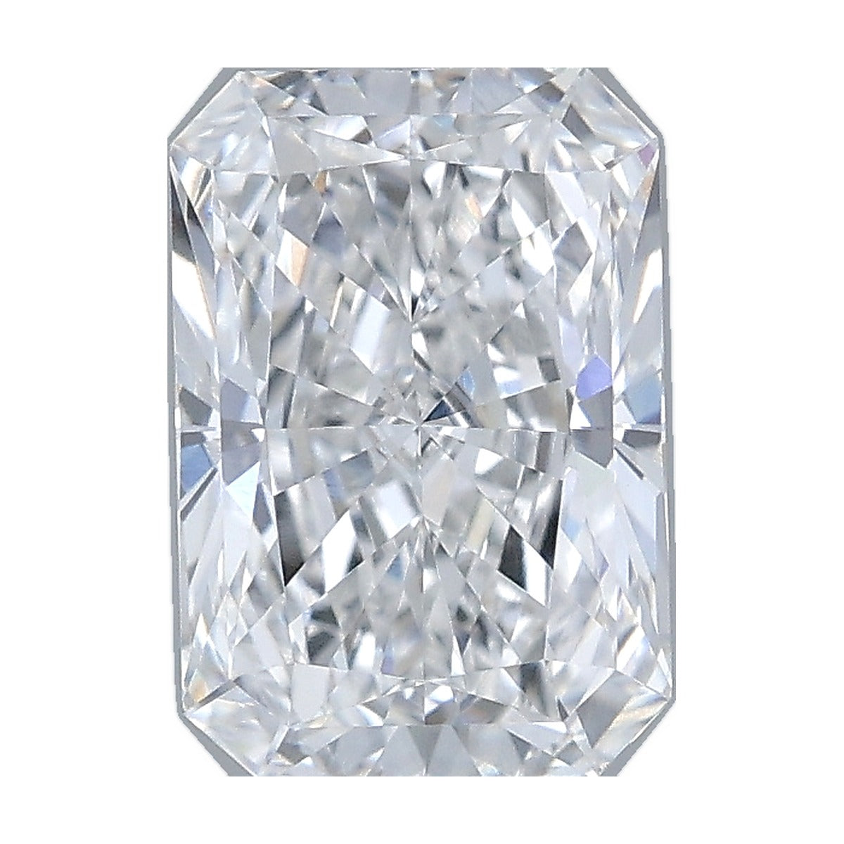 1.23 ct radiant lab-grown diamond, E color, VVS1 clarity, IGI certified, still from its 360° video