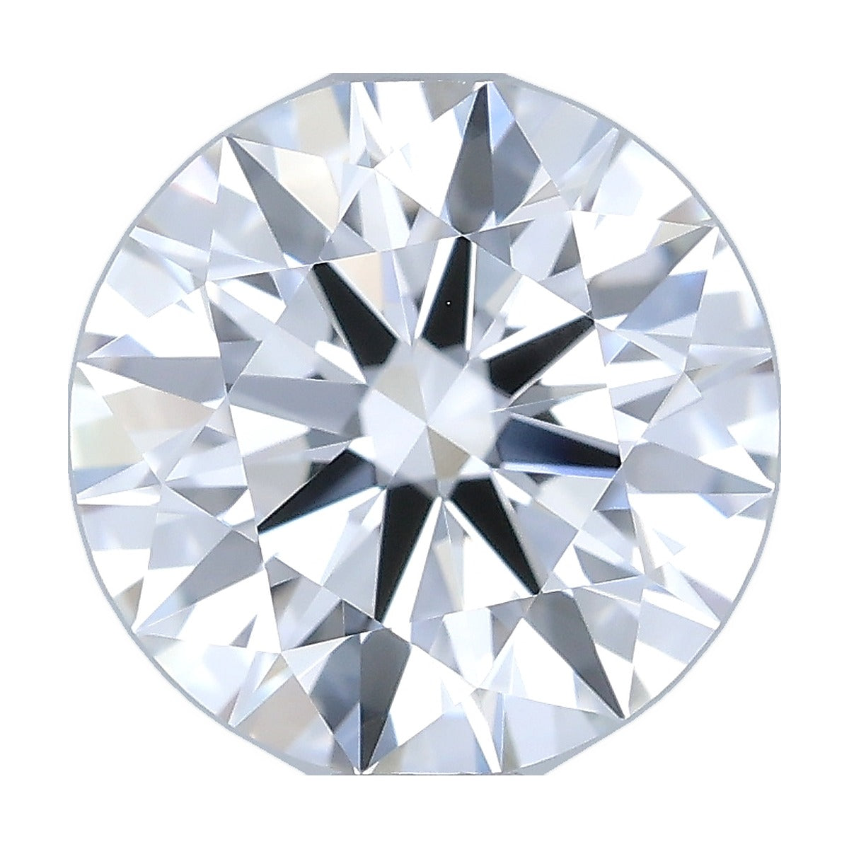 1.23 ct round lab-grown diamond, D color, VS1 clarity, IGI certified, still from its 360° video