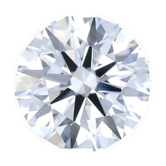1.23 ct round lab-grown diamond, D color, VS1 clarity, IGI certified, still from its 360° video