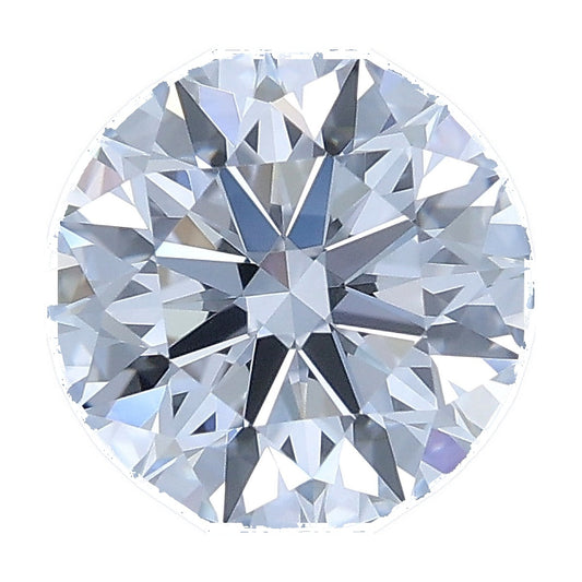 1.23 ct round lab-grown diamond, D color, VS1 clarity, IGI certified, still from its 360° video