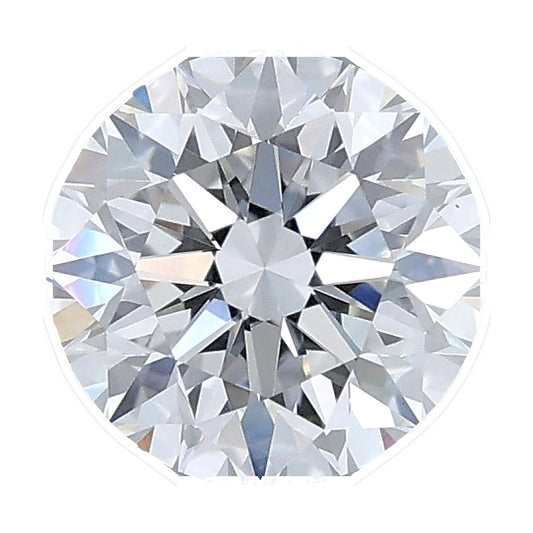 1.23 ct round lab-grown diamond, E color, VS1 clarity, IGI certified, still from its 360° video
