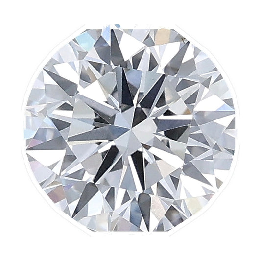 1.23 ct round lab-grown diamond, E color, VS1 clarity, IGI certified, still from its 360° video