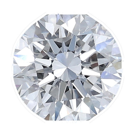 1.23 ct round lab-grown diamond, E color, VS1 clarity, IGI certified, still from its 360° video