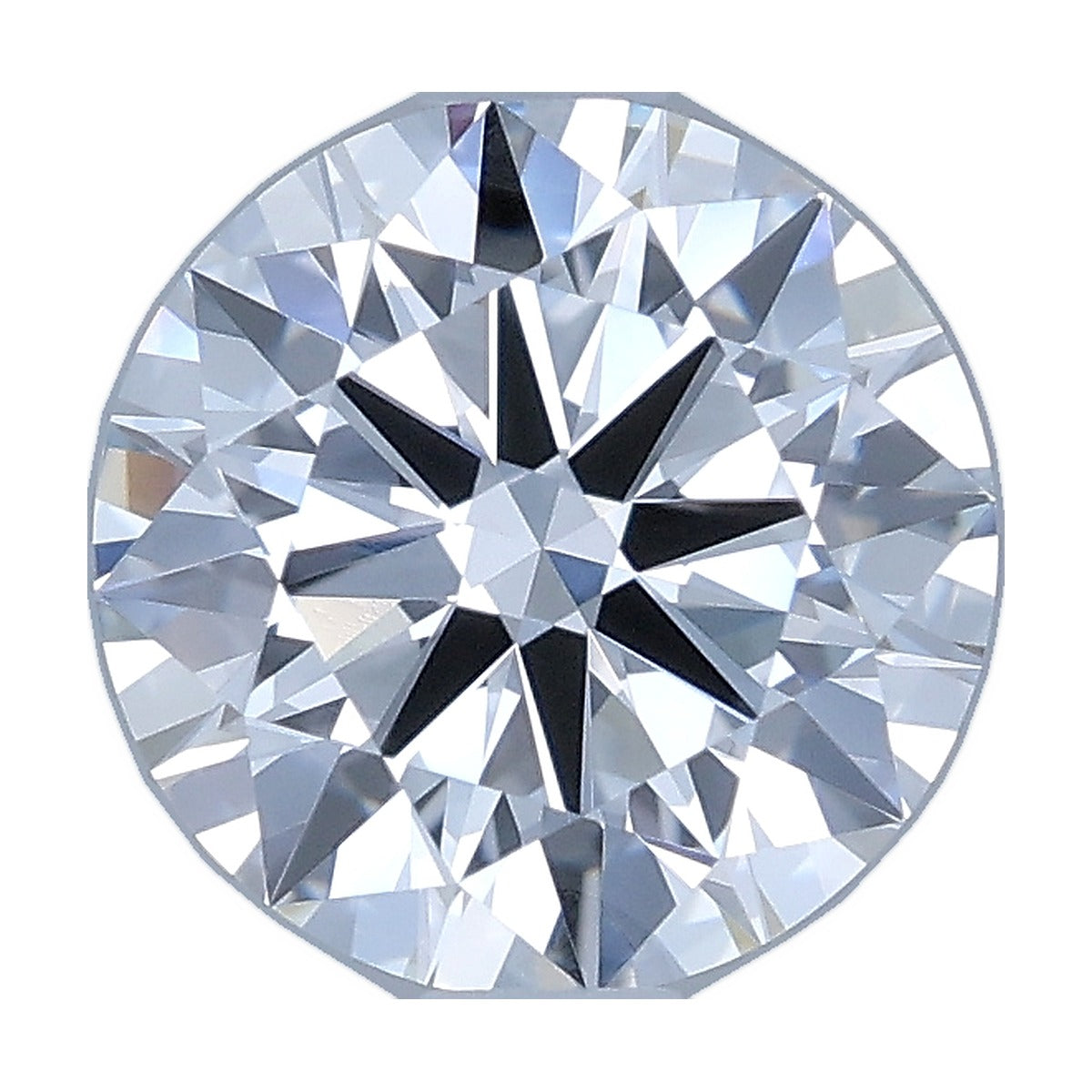 1.23 ct round lab-grown diamond, E color, VVS2 clarity, IGI certified, still from its 360° video