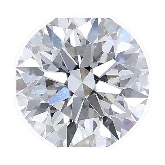 1.23 ct round lab-grown diamond, F color, VS1 clarity, IGI certified, still from its 360° video