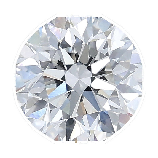 1.23 ct round lab-grown diamond, F color, VS1 clarity, IGI certified, still from its 360° video