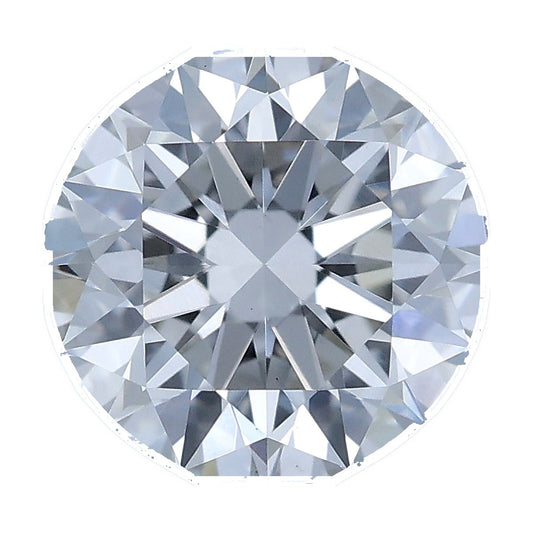 1.23 ct round lab-grown diamond, F color, VS1 clarity, IGI certified, still from its 360° video