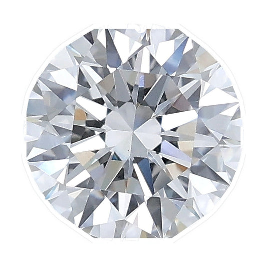 1.23 ct round lab-grown diamond, F color, VS1 clarity, IGI certified, still from its 360° video