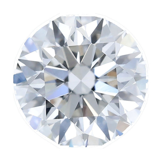 1.23 ct round lab-grown diamond, F color, VVS2 clarity, IGI certified, still from its 360° video
