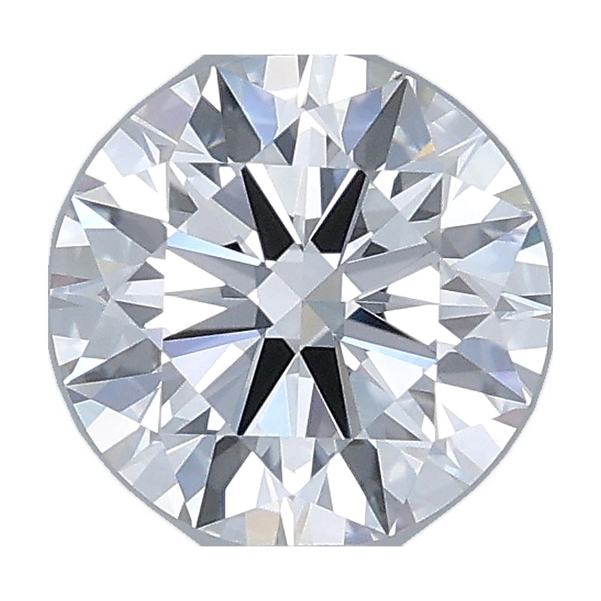 1.23 ct round lab-grown diamond, F color, VVS2 clarity, IGI certified, still from its 360° video