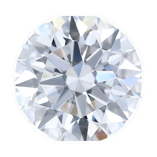 1.24 ct round lab-grown diamond, D color, VVS2 clarity, IGI certified, still from its 360° video
