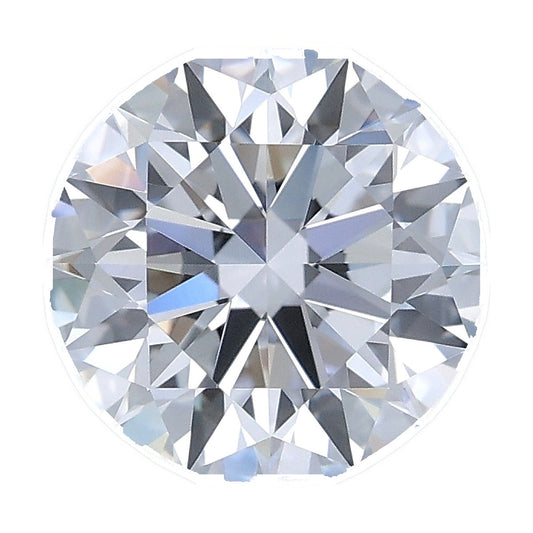 1.24 ct round lab-grown diamond, D color, VVS2 clarity, IGI certified, still from its 360° video