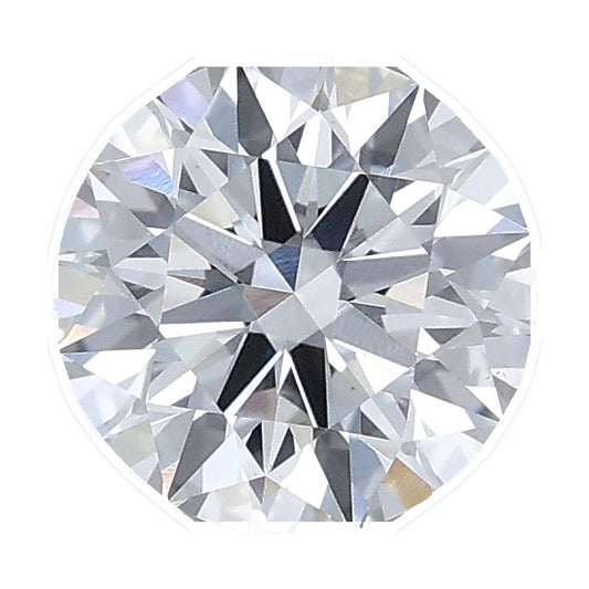 1.24 ct round lab-grown diamond, E color, VS1 clarity, IGI certified, still from its 360° video