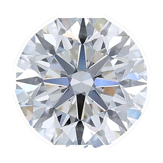 1.24 ct round lab-grown diamond, E color, VS1 clarity, IGI certified, still from its 360° video