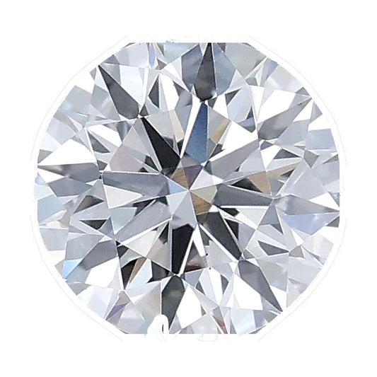 1.24 ct round lab-grown diamond, E color, VS1 clarity, IGI certified, still from its 360° video