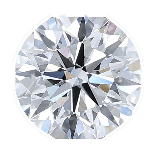 1.24 ct round lab-grown diamond, E color, VS1 clarity, IGI certified, still from its 360° video