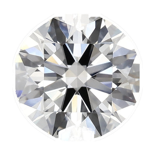 1.24 ct round lab-grown diamond, F color, VS1 clarity, IGI certified, still from its 360° video