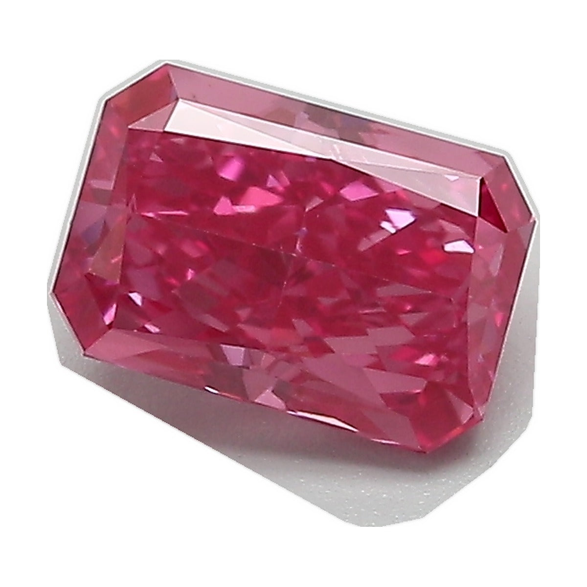 1.25 ct radiant lab-grown diamond, fancy vivid pink, VS2 clarity, IGI certified, still from its 360° video