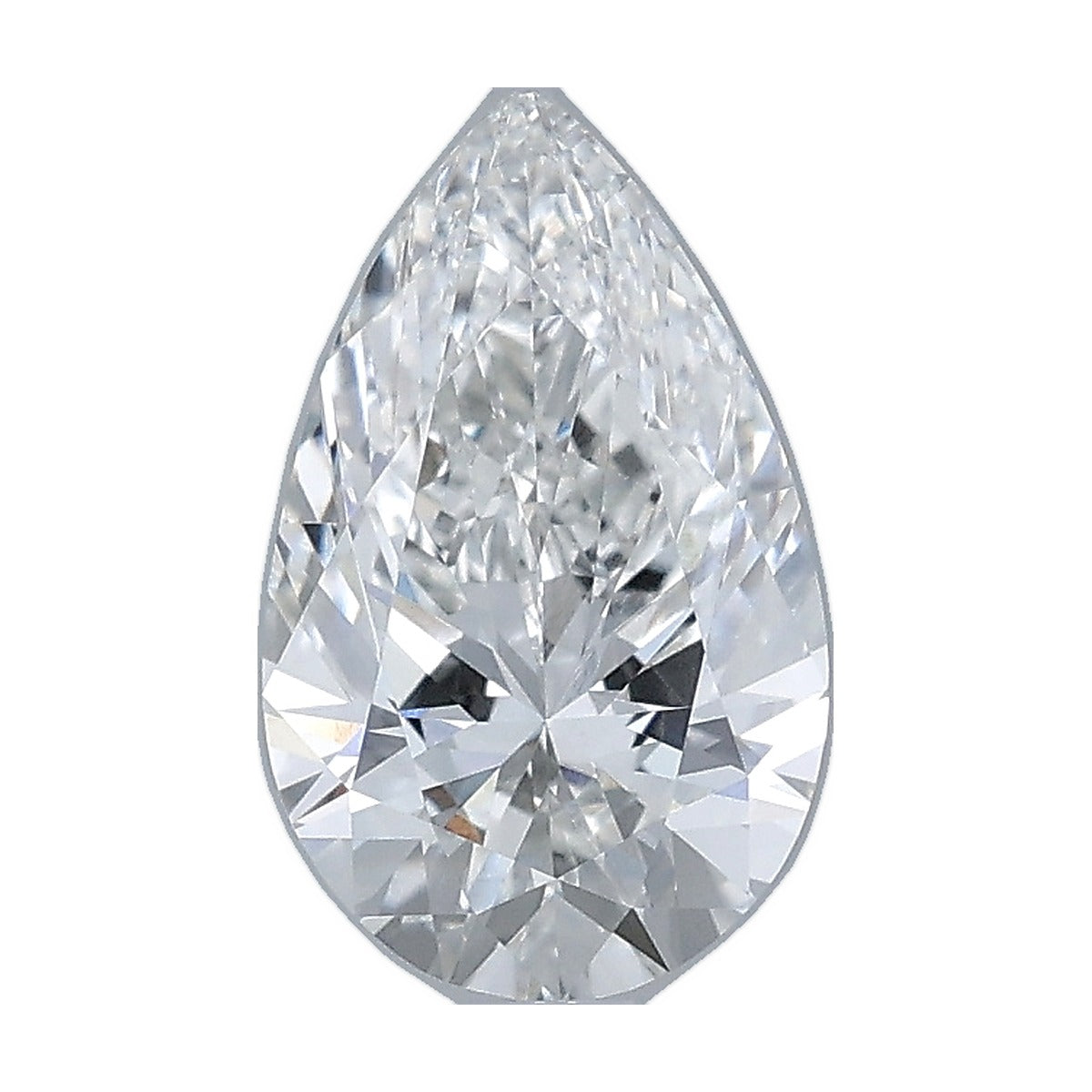 1.25 ct pear lab-grown diamond, F color, VVS2 clarity, IGI certified, still from its 360° video