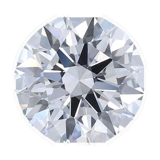 1.26 ct round lab-grown diamond, D color, VS1 clarity, IGI certified, still from its 360° video