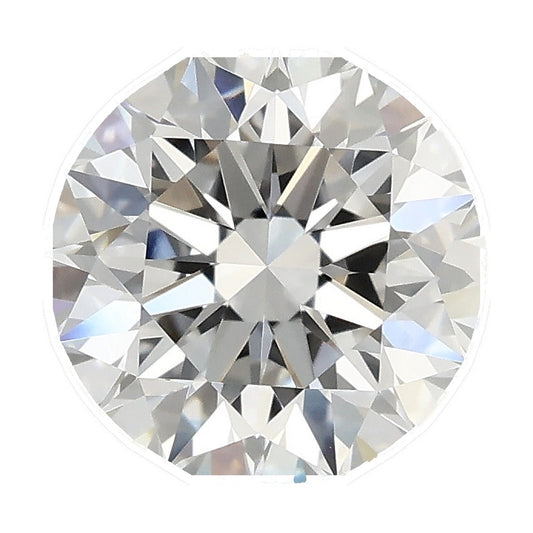 1.26 ct round lab-grown diamond, E color, VVS2 clarity, IGI certified, still from its 360° video