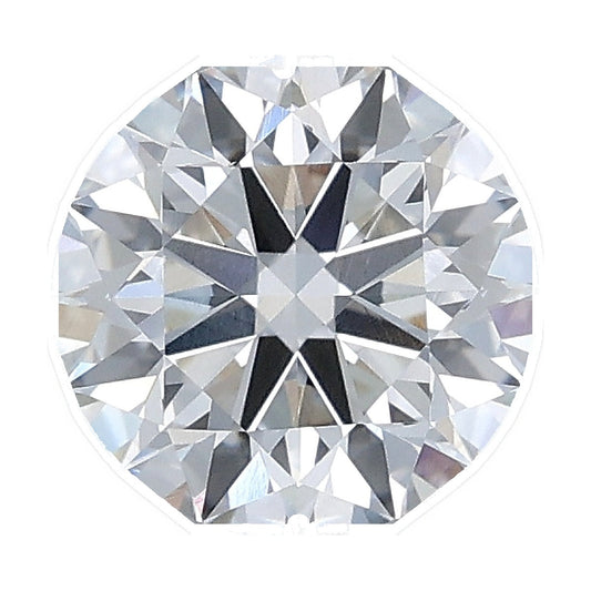 1.26 ct round lab-grown diamond, F color, VS1 clarity, IGI certified, still from its 360° video