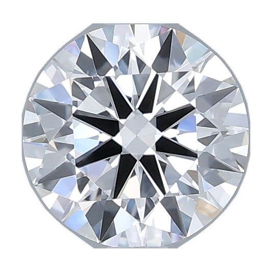 1.27 ct round lab-grown diamond, D color, VVS1 clarity, IGI certified, still from its 360° video