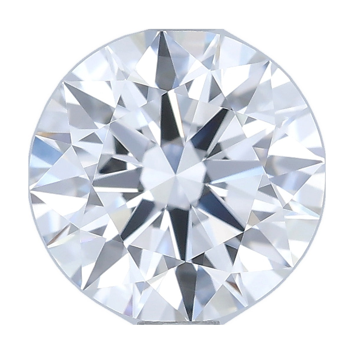 1.29 ct round lab-grown diamond, D color, VS1 clarity, IGI certified, still from its 360° video