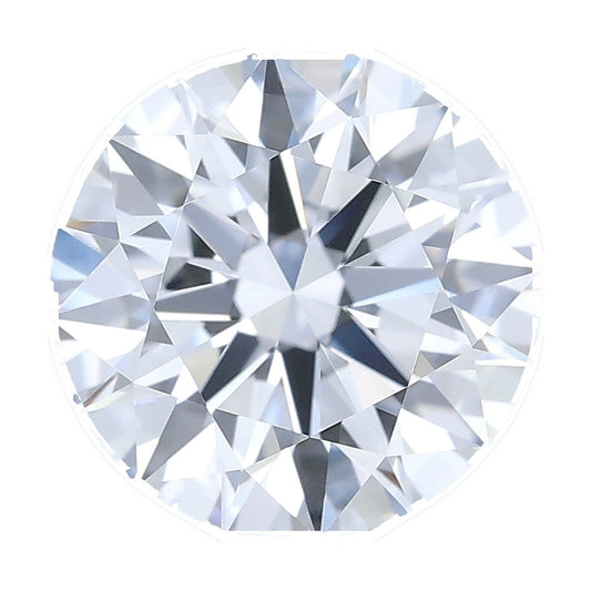 1.29 ct round lab-grown diamond, D color, VS1 clarity, IGI certified, still from its 360° video