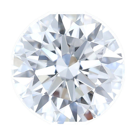 1.30 ct round lab-grown diamond, D color, VVS2 clarity, IGI certified, still from its 360° video