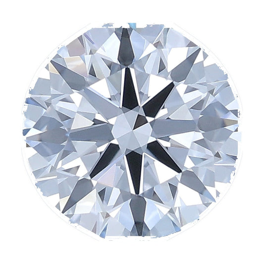 1.30 ct round lab-grown diamond, D color, VVS2 clarity, IGI certified, still from its 360° video