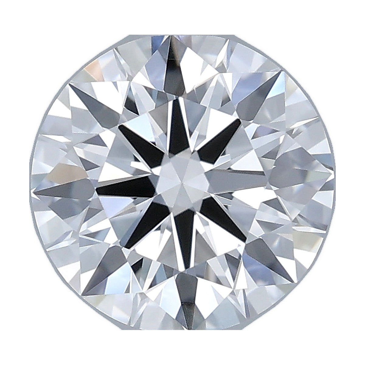 1.31 ct round lab-grown diamond, D color, VVS2 clarity, IGI certified, still from its 360° video