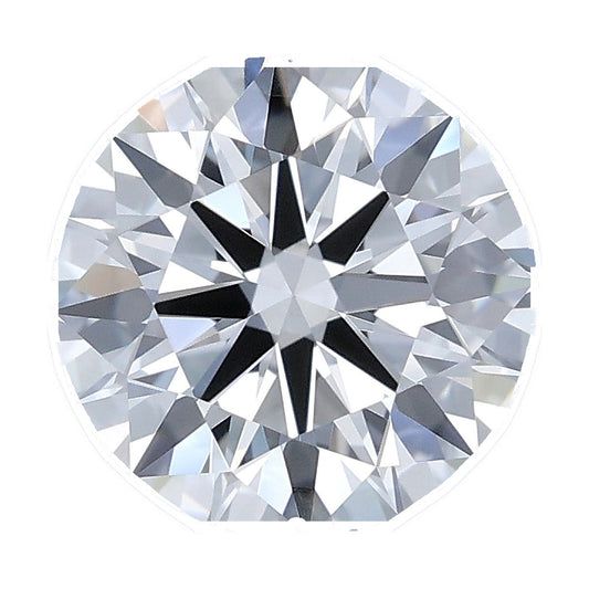 1.31 ct round lab-grown diamond, D color, VVS2 clarity, IGI certified, still from its 360° video