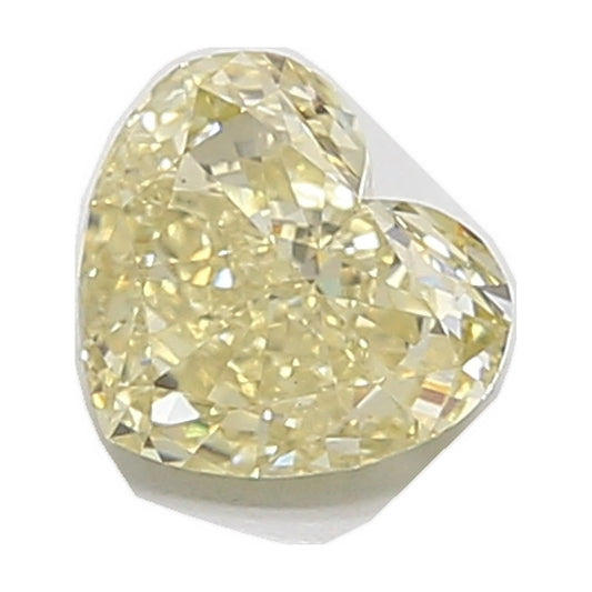 1.32 ct heart lab-grown diamond, fancy yellow, VVS2 clarity, IGI certified, still from its 360° video