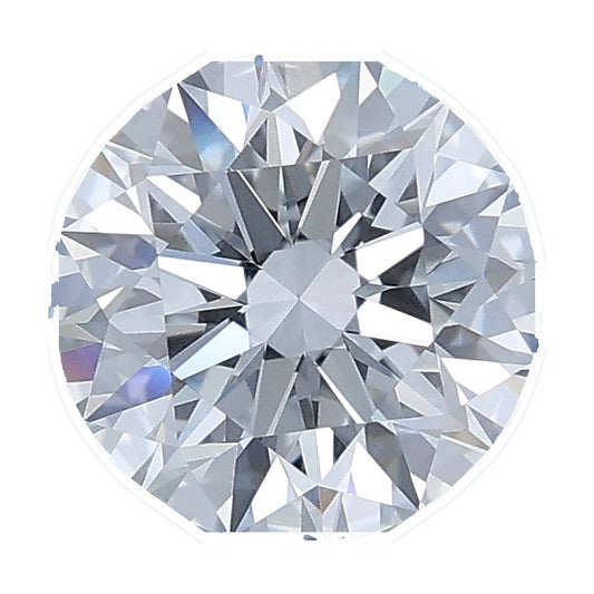 1.33 ct round lab-grown diamond, F color, VVS2 clarity, IGI certified, still from its 360° video