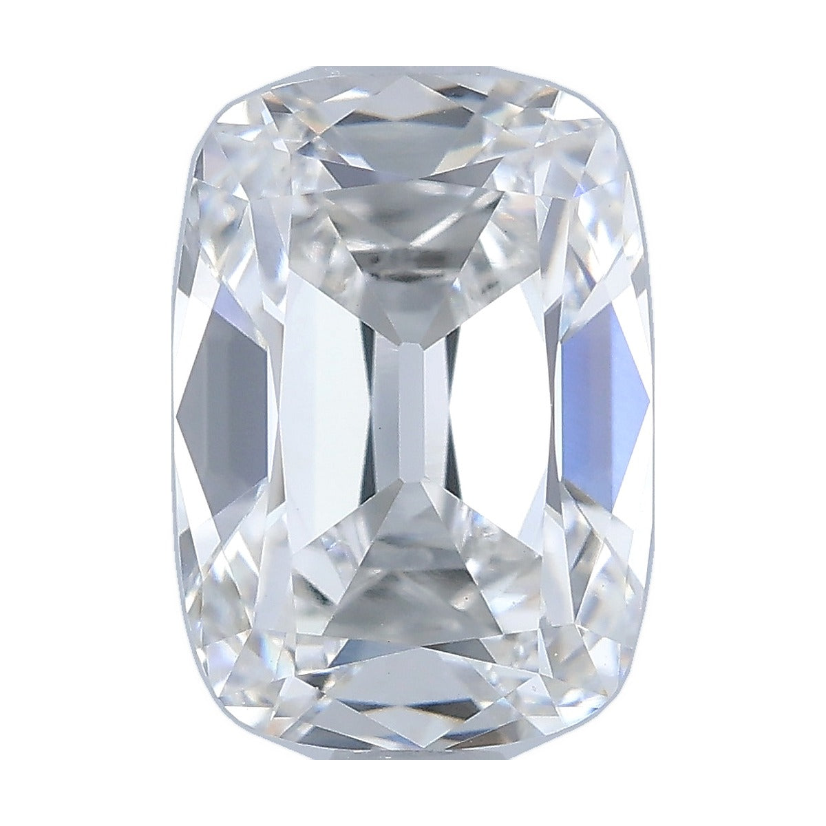 1.34 ct elongated old mine cushion lab-grown diamond, F color, VVS2 clarity, IGI certified, still from its 360° video