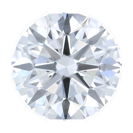 1.34 ct round lab-grown diamond, D color, VS1 clarity, IGI certified, still from its 360° video